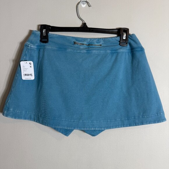 FP Movement Free People Hot Shot Mini Skort Women's Large Misty Blue Active NWT - Picture 7 of 12